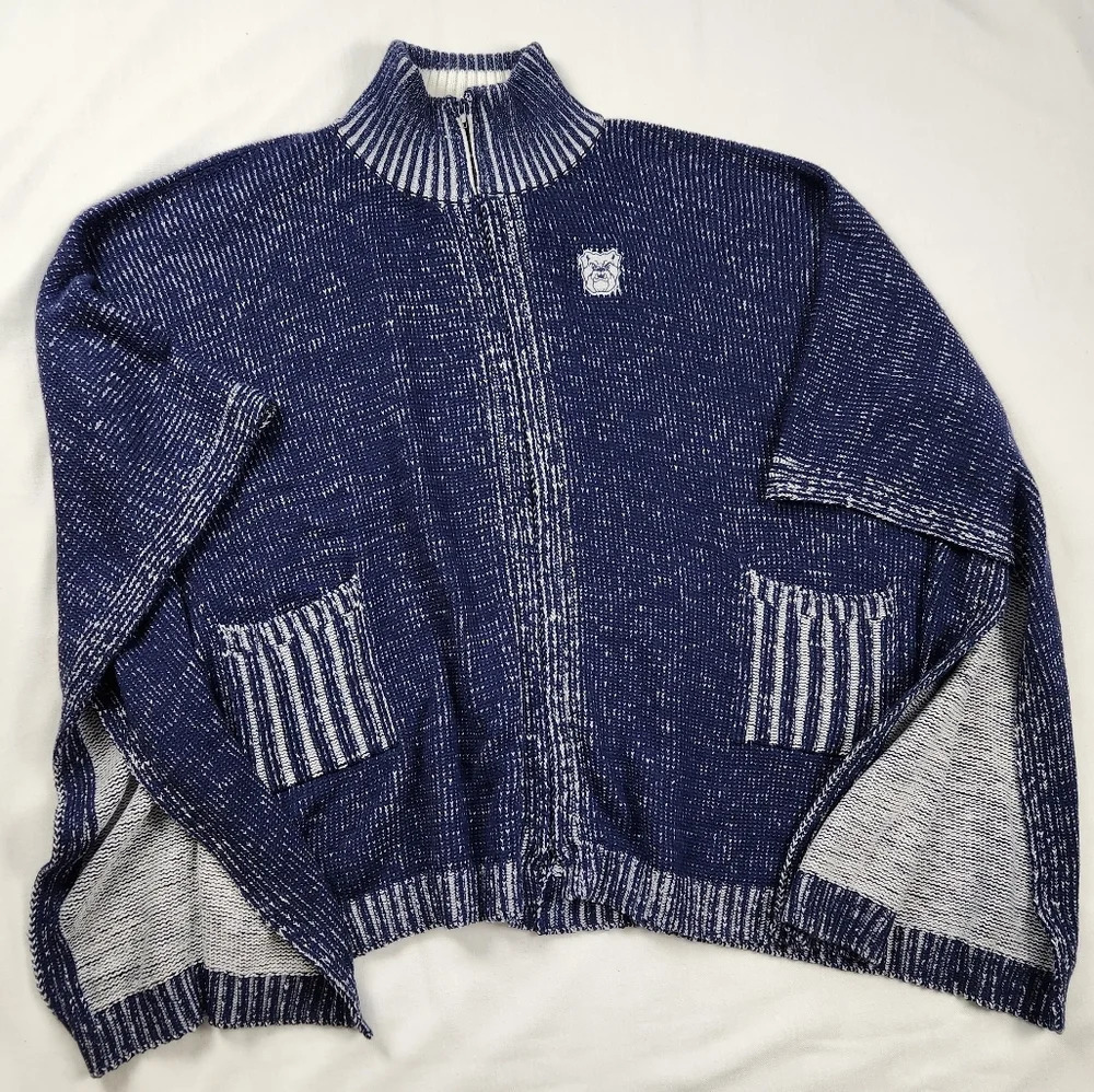 Butler Bulldogs × Emerson Street Zip Up Knit Poncho. Size Medium. NWT